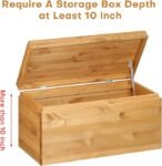 2 Pack Soft Close Toy Box Hinges for Heavy Curved, Round, Arched and Flat Lids - HBL' 150N Gas Strut Spring Safety Hinges to Slow Down and Slow Close, Also Works for Flat Lids.