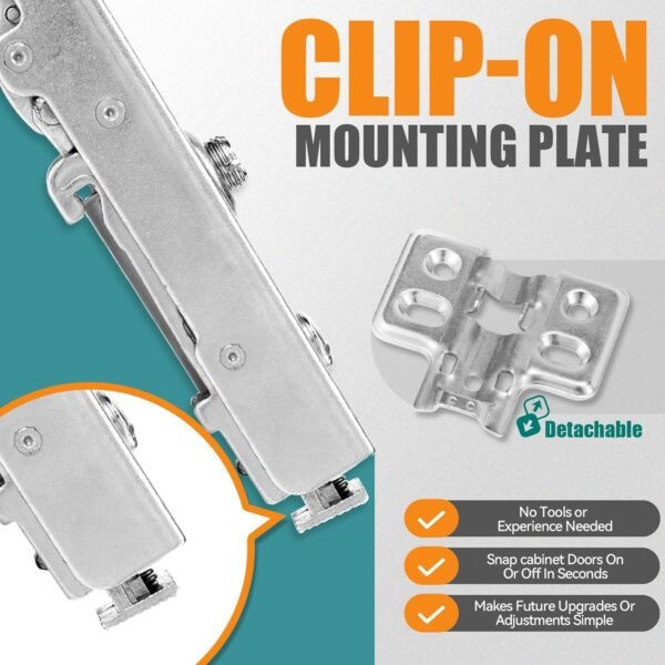 HBL' 4 Pack Soft Close Cabinet Hinges 110° Inset European Concealed Kitchen Cabinet Hinge, Slow Close Frameless Kitchen Door Hinges, Adjustable Heavy-Duty Cabinet Hardware Visit the HBL' Store