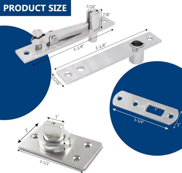 330 LBS Pivot Hinge for Large & Heavy Wood Doors – HBL’ Invisible Pivot Door Hardware for Bookshelves, Built-in Ball Bearings for Smooth & Quiet Operation.