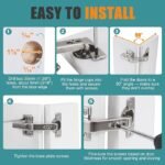 HBL' 2 Pack 135° Cabinet Hinges for Lazy Susan & Bi-Fold Doors, Adjustable Corner Kitchen Cabinet Hinges, Heavy-Duty Cabinet Hardware