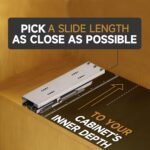 HBL' 16/18/20/22 Inch Pantry Drawer Slides for Tall Cabinets – Dual Top & Bottom Pull-Out Pantry Slides, Soft Close, 120 LBS Heavy-Duty, Silver