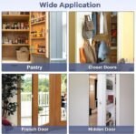 6 Pack | Closet Door Ball Catch Hardware, HBL' Stainless Steel Adjustable Door Catches with Strike Plate for French Door, Hidden Door and Other Interior Doors Hardware Replacement, Brushed Finish.