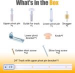 Bifold Closet Door Hardware Kit, Lashow Complete Set, Pivots & Guide Wheels, for Bi-fold Closet Door Hardware Used.