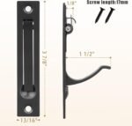 HBL' Pocket Door Hardware Set – 2 Recessed Flush Finger Pulls & 1 Edge Pull, Made of 304 Stainless Steel, Template Included, Black.