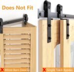 2Pcs Barn Door Soft Close Mechanism - Lashow Upgraded No-Drill Version Sliding Barn Door Hardware for Door Weight 70-160 Pounds Adjustable Door Stoppers, Actuator Spacers Included