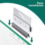 Lashow 4 Pcs Frameless Shower Door Top Bracket Roller Assembly, 3/4" Ball Bearing Wheel, Adjustable Aluminum with Glazing Vinyl for Safe & Stable Glass Fit