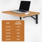 HBL' 2 Pack 200/250/300/350/400MM Folding Shelf Brackets Heavy Duty Shelf Brackets Wall Mounted Foldable Shelving Brackets for RV Folding Desk(Shelf Bracket Only)