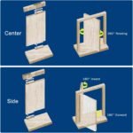 1 Pack | Heavy Duty Pivot Hinge Set with Door Ball Catch for Wood Door - HBL' Stainless Steel Hidden Door Hinge for Secret Door, 360 Degree Rotation, Invisible Pivot Door Hardware for Bookshelf.