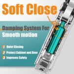 HBL' 4 Pack Soft Close Cabinet Hinges 110° Half Overlay European Concealed Kitchen Cabinet Hinge, Slow Close Frameless Kitchen Door Hinges, Adjustable Heavy-Duty Cabinet Hardware