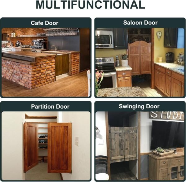 1 Pack | HBL' Saloon Door Hinges Dual Swing for Swinging Saloon or Cafe Doors, 304 Stainless Steel, Double Action and Self Return, Can Be Indoor or Outdoor Used.