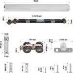 HBL’ 72Inch Pocket Door Hardware Kit with Soft Close Feature – Heavy-Duty Aluminum Track Set, Smooth Sliding & Easy Installation – Fits 23" to 36" Wide Single Doors, 72" Track Included.