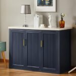 HBL' 10 Pack | Solid Heavy Duty Gold Cabinet Handles - 5inch Hole Center - Gold Handles for Kitchen Cabinet and Drawer - Zinc Alloy Cabinet Pulls, Anti-Fingerprint and Non-Fading.