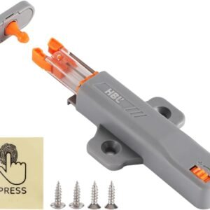 HBL' 2 Pack Push to Open Door Latch, Heavy Duty Non-Magnetic RV Hidden Door Catch, Push Latch for Cabinet Hardware