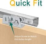 Lashow Twin Pocket Door Roller,Top Mount Pocket Door Rollers, 7/8 Inch Wheels, Alloy Steel, Fits Cox Doors