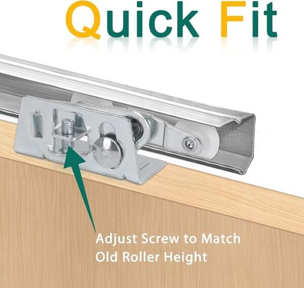 Lashow Twin Pocket Door Roller,Top Mount Pocket Door Rollers, 7/8 Inch Wheels, Alloy Steel, Fits Cox Doors