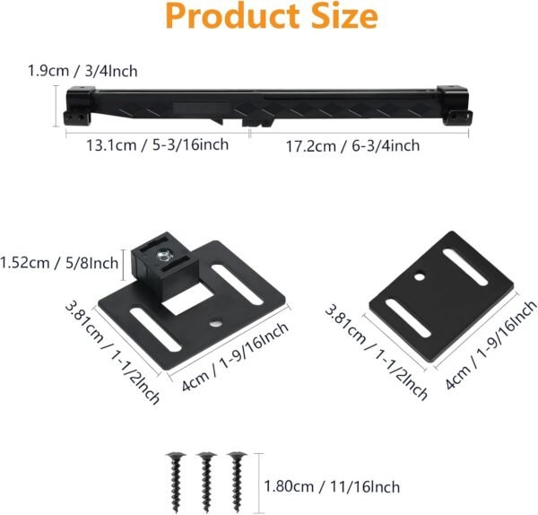 2Pcs Barn Door Soft Close Mechanism - Lashow Upgraded No-Drill Version Sliding Barn Door Hardware for Door Weight 70-160 Pounds Adjustable Door Stoppers, Actuator Spacers Included