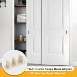 20 Pcs Sliding Closet Door Floor Guide, Bypass Door Floor Guide, Fits 3/4'' to 1-3/8'' Thick Doors, Universal Adjustable Sliding Door Hardware.