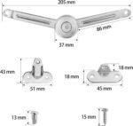 HBL' 2 Pack | Lid Support Hinges Heavy Duty Lid Stay Hinge – 110° Open Angle, Free Stop, Tension Adjustable, Supports Up to 22.5KG for Upper Cabinets & RV Cabinets.