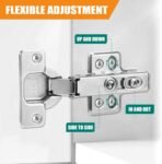 HBL' 4 Pack Soft Close Cabinet Hinges 110° Half Overlay European Concealed Kitchen Cabinet Hinge, Slow Close Frameless Kitchen Door Hinges, Adjustable Heavy-Duty Cabinet Hardware
