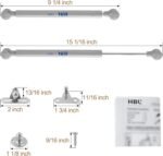 2 Pack Soft Close Toy Box Hinges for Heavy Curved, Round, Arched and Flat Lids - HBL' 150N Gas Strut Spring Safety Hinges to Slow Down and Slow Close, Also Works for Flat Lids.