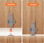 HBL' 2 Pack Push to Open Door Latch, Heavy Duty Non-Magnetic RV Hidden Door Catch, Push Latch for Cabinet Hardware