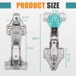 HBL' 2 Pack 165 Degree Soft Close Cabinet Hinges, Half Overlay Kitchen Cabinet Hinges, Concealed European Hinges for Lazy Susan, Pie Corner Cabinet, Open Widely and Easy Access