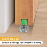 Lashow 4 Pcs Sliding Door Floor Guide, Nylon Ball Bearing Guide Wheels, Center Floor Guide for Bypass, Wardrobe & Pocket Door KFLP001-DW3