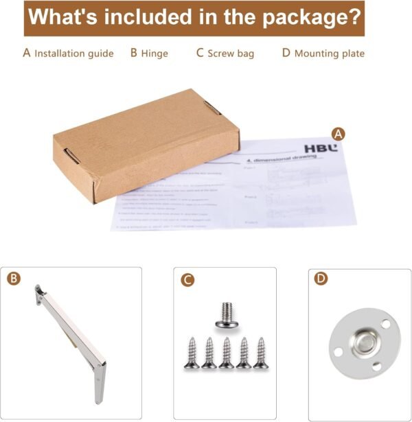 2 Pack | 150N Gas Strut Spring Hinges for Heavy Lids to Keep Stay, Slow Down and Soft Close, Hydraulic Hinges for Toy Box Chest, Bench, Toolbox and Basement Floor Door.