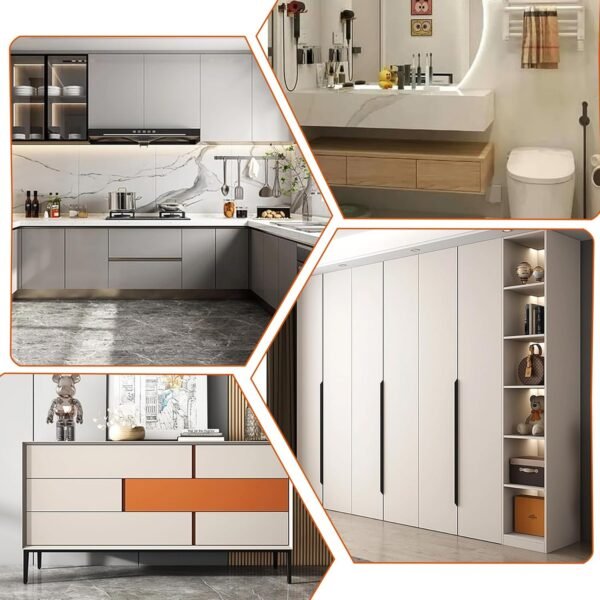 4 Pack | Powerful Attraction Push-to-Open Door Latch for Cabinets - HBL’ Heavy-Duty Cabinet Push Latch, Non-Magnetic RV Drawer Catch, Kitchen Hardware Touch Release Latch.